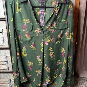 Floral Green Blouse whimsy fairy
